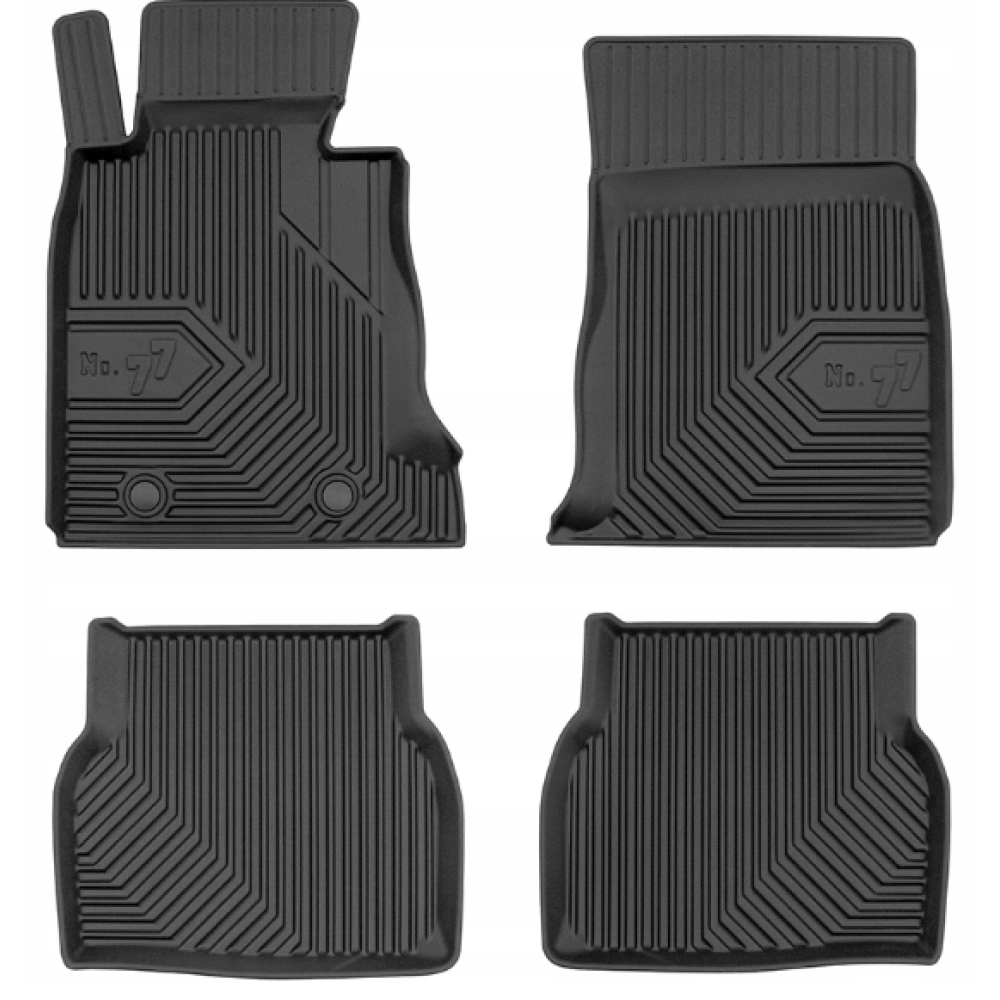 CAR RUBBER FLOOR MATS BLACK BMW 5 E39 (1995-2004) NO.77 FROGUM