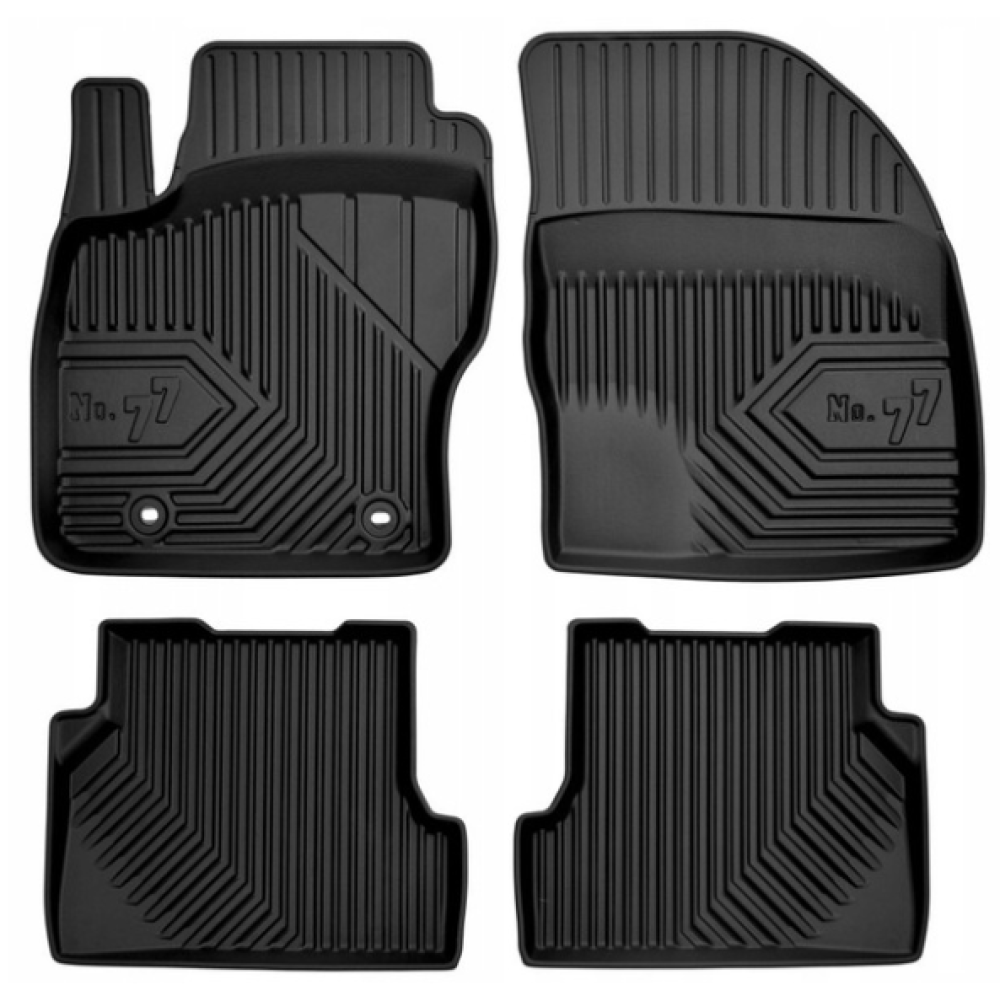 CAR RUBBER FLOOR MATS BLACK FORD FOCUS II (2004-2011) NO.77 FROGUM