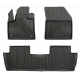 CAR RUBBER FLOOR MATS BLACK PEUGEOT 5008 II (2017-...) NO.77 FROGUM