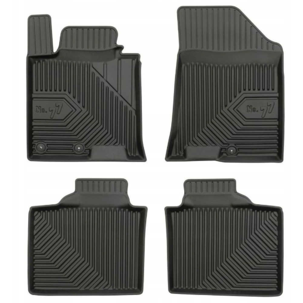CAR RUBBER FLOOR MATS BLACK HYUNDAI I40 (2011-...) NO.77 FROGUM