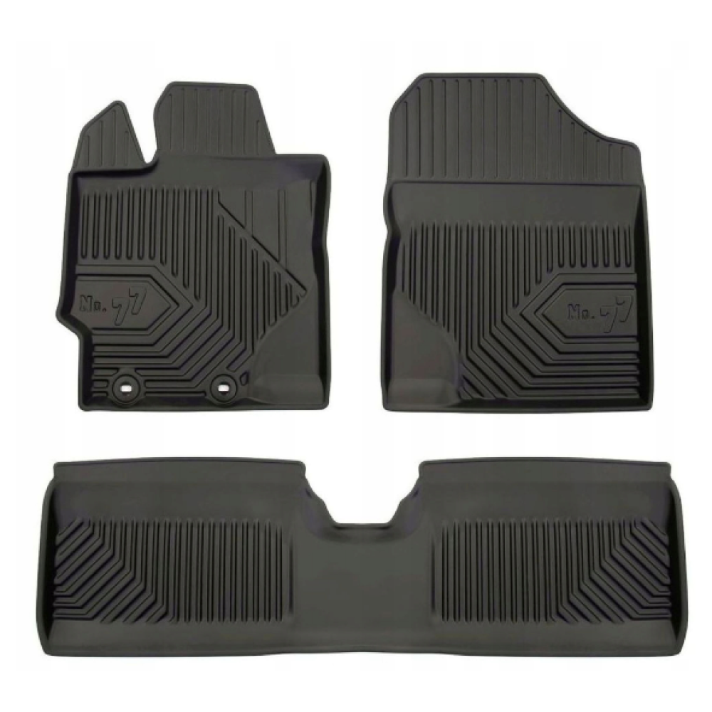 CAR RUBBER FLOOR MATS BLACK TOYOTA YARIS III (2011-2019) NO.77 FROGUM