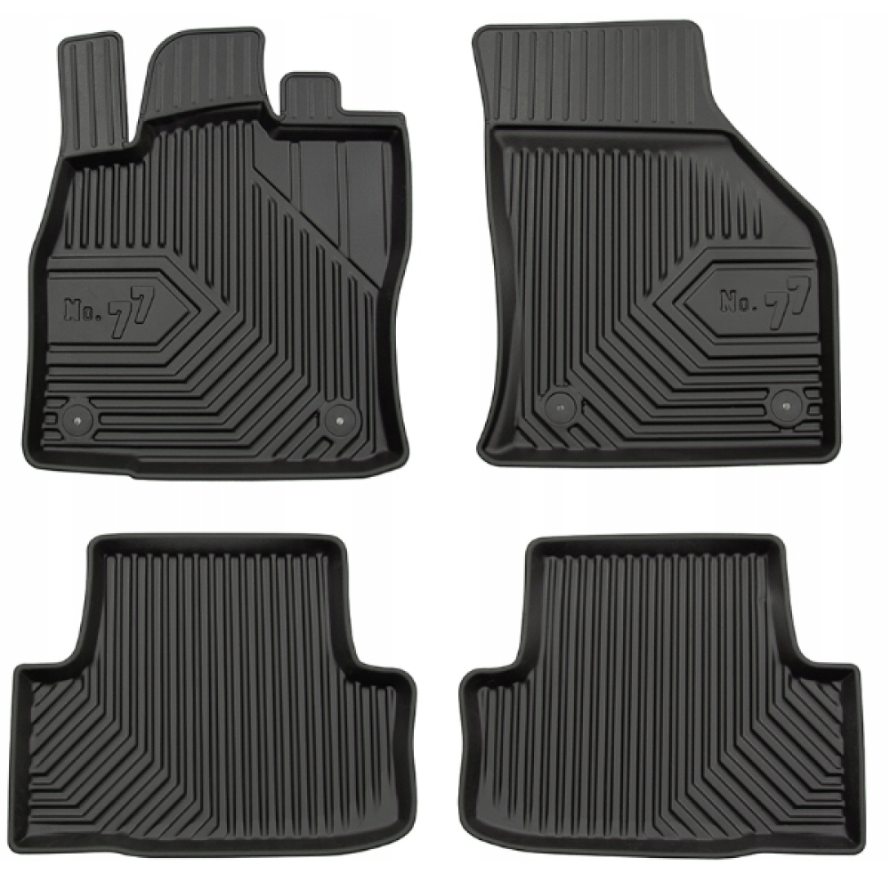 CAR RUBBER FLOOR MATS BLACK SKODA KAROQ (2017-...) NO.77 FROGUM