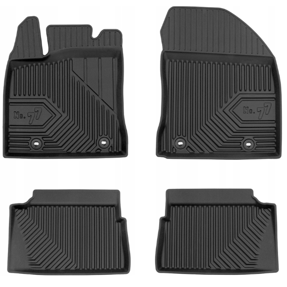 CAR RUBBER FLOOR MATS BLACK LEXUS CT (2011-...) NO.77 FROGUM