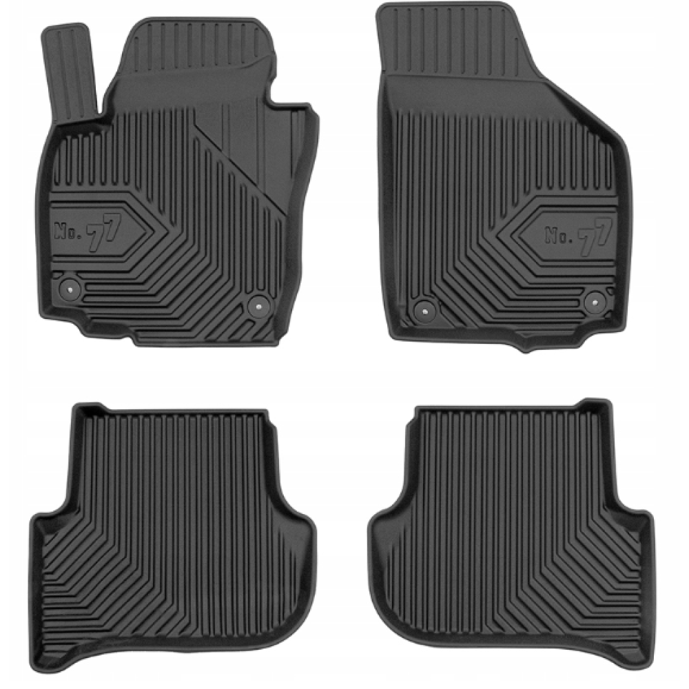 CAR RUBBER FLOOR MATS BLACK SKODA YETI (2009-2017) NO.77 FROGUM
