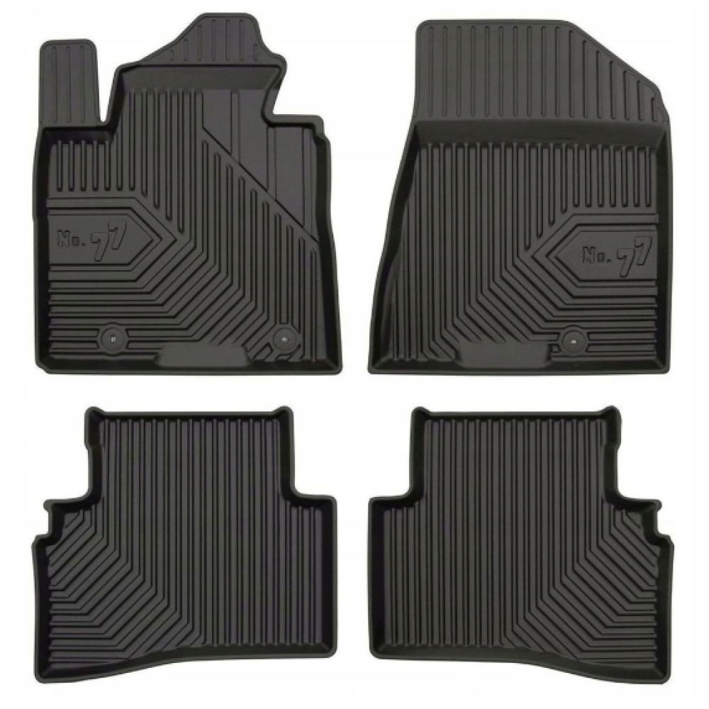 CAR RUBBER FLOOR MATS BLACK HYUNDAI TUCSON III (2015-2020) NO.77 FROGUM