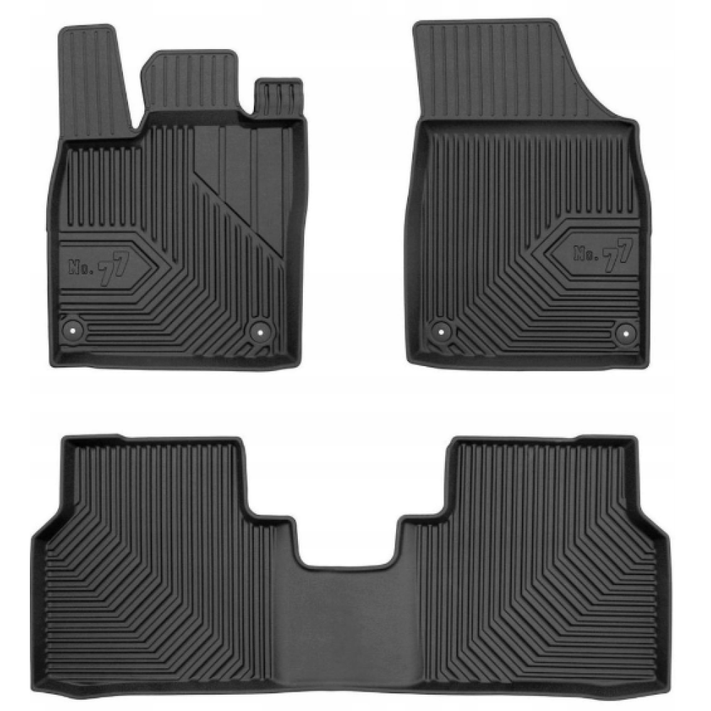 CAR RUBBER FLOOR MATS BLACK SKODA ENYAQ IV (2020-...) NO.77 FROGUM
