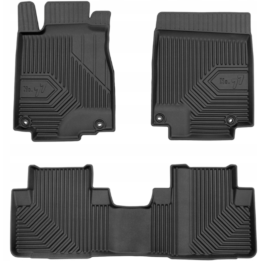 CAR RUBBER FLOOR MATS BLACK HONDA CR-V IV (2012-2018) NO.77 FROGUM