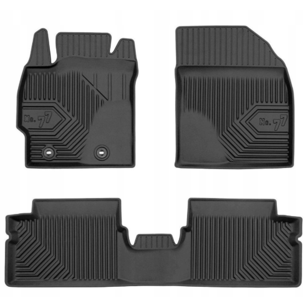 CAR RUBBER FLOOR MATS BLACK TOYOTA COROLLA (2007-2013) NO.77 FROGUM