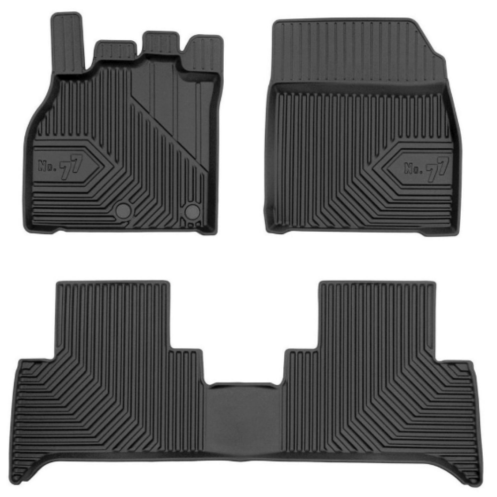 CAR RUBBER FLOOR MATS BLACK RENAULT GRAND SCENIC III (2009-2016) NO.77 FROGUM