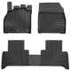 CAR RUBBER FLOOR MATS BLACK RENAULT GRAND SCENIC III (2009-2016) NO.77 FROGUM