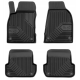 CAR RUBBER FLOOR MATS BLACK AUDI A4 (2001-2008) NO.77 FROGUM
