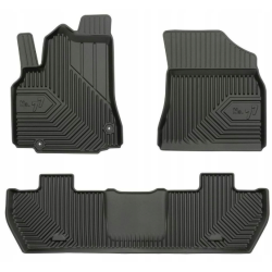 CAR RUBBER FLOOR MATS BLACK PEUGEOT PARTNER II (2008-2019) NO.77 FROGUM