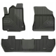 CAR RUBBER FLOOR MATS BLACK PEUGEOT PARTNER II (2008-2019) NO.77 FROGUM