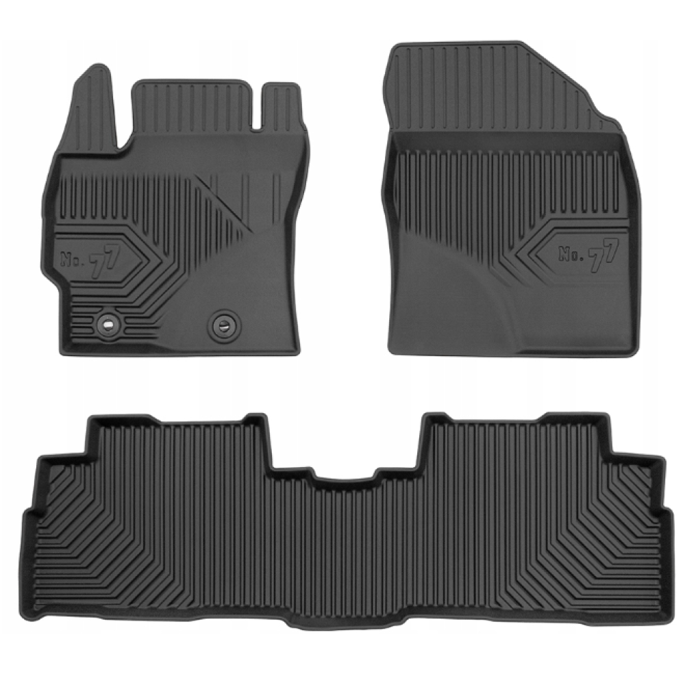 CAR RUBBER FLOOR MATS BLACK TOYOTA VERSO (2009-2018) NO.77 FROGUM