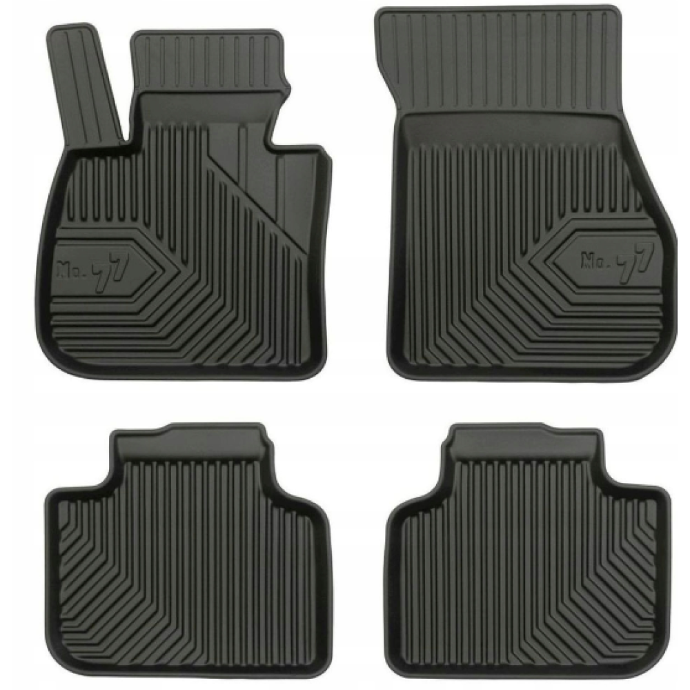 CAR RUBBER FLOOR MATS BLACK BMW X1 F48/X2 F39 (2016-...) NO.77 FROGUM