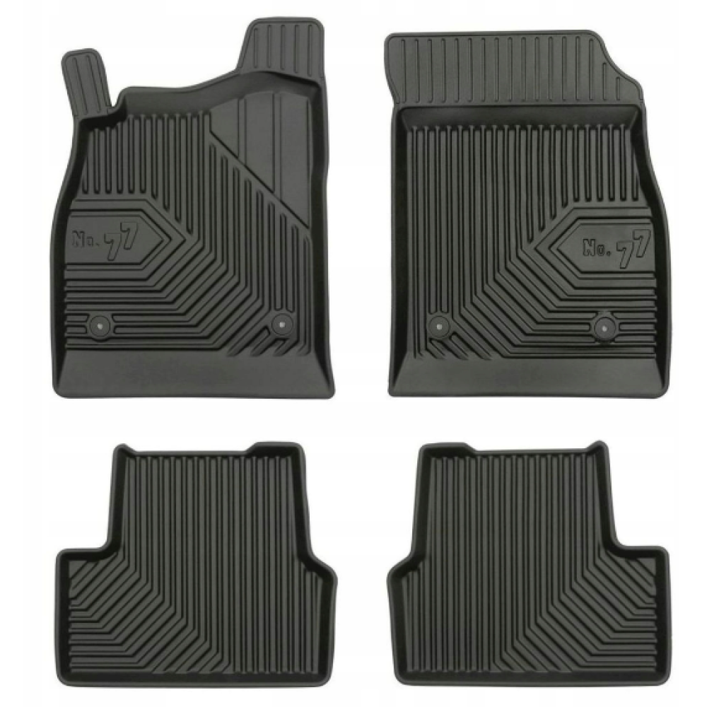 CAR RUBBER FLOOR MATS BLACK CHEVROLET CRUZE (2008-2016) NO.77 FROGUM