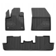 CAR RUBBER FLOOR MATS BLACK PEUGEOT 3008 II (2017-...) NO.77 FROGUM