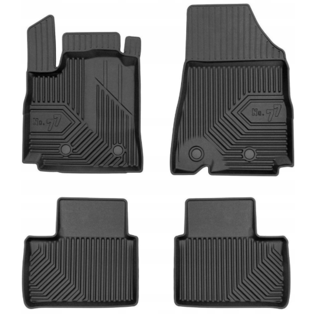 CAR RUBBER FLOOR MATS BLACK RENAULT ARKANA (2021-...) NO.77 FROGUM