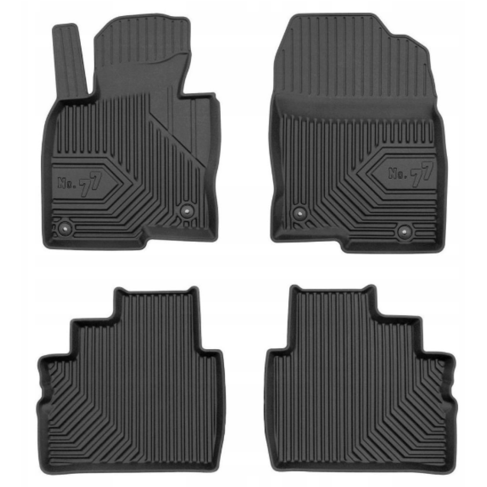 CAR RUBBER FLOOR MATS BLACK MAZDA CX-5 II (2017-...) NO.77 FROGUM