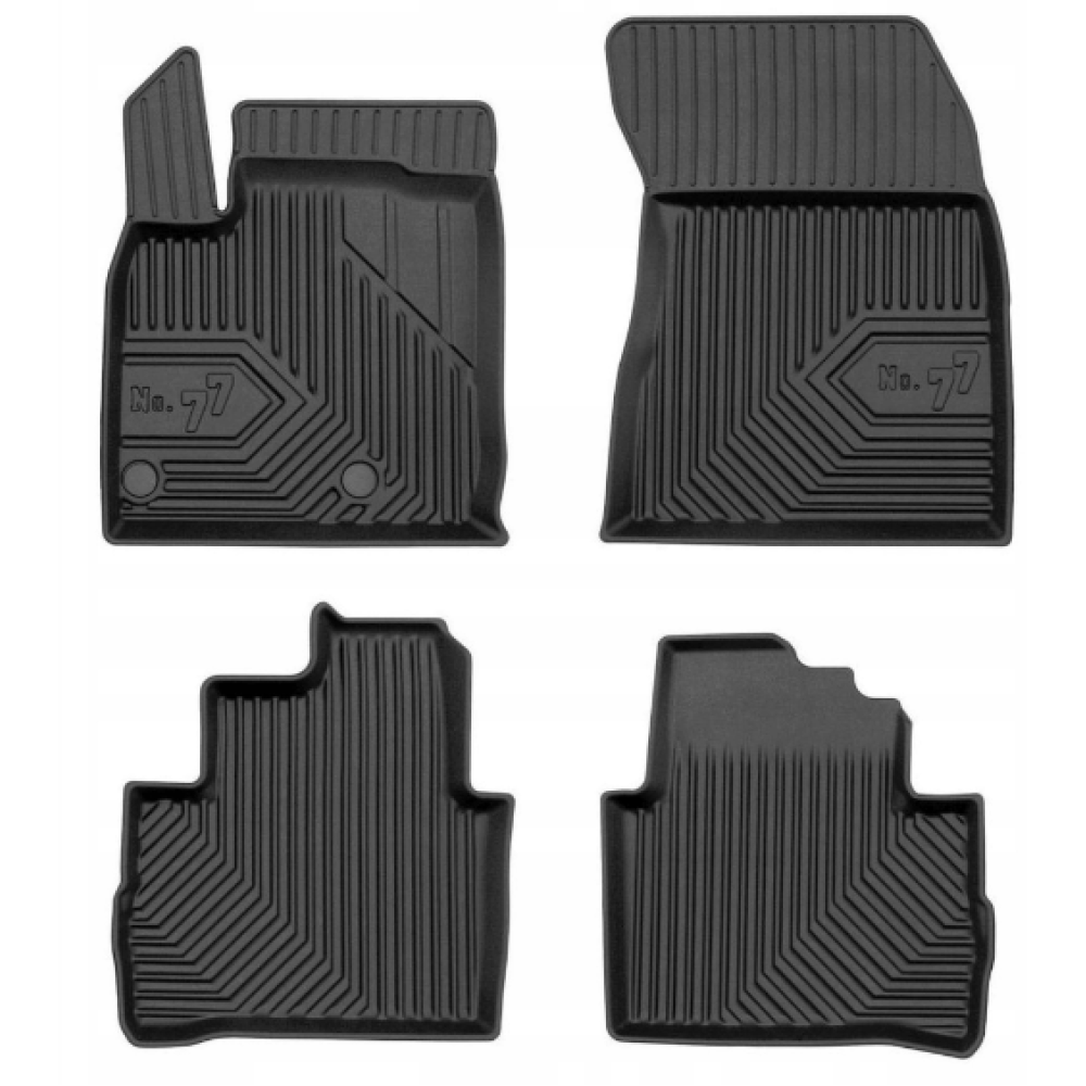  CAR RUBBER FLOOR MATS BLACK NISSAN QASHQAI III (2021-...) NO.77 FROGUM