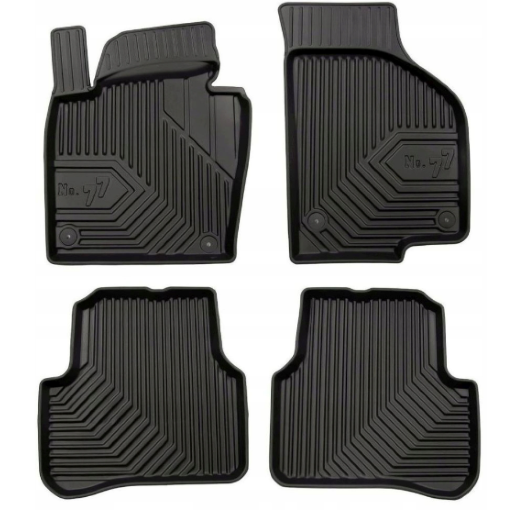 CAR RUBBER FLOOR MATS BLACK VOLKSWAGEN PASSAT B7 (2010-2014) NO.77 FROGUM