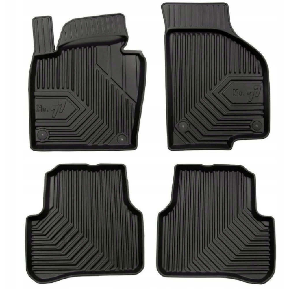 CAR RUBBER FLOOR MATS BLACK VOLKSWAGEN PASSAT CC (2008-2016) NO.77 FROGUM