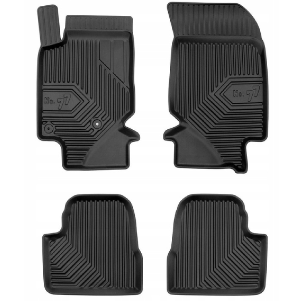 CAR RUBBER FLOOR MATS BLACK OPEL MOKKA II (2020-...) NO.77 FROGUM