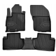 CAR RUBBER FLOOR MATS BLACK PEUGEOT 3008 (2009-2016) NO.77 FROGUM