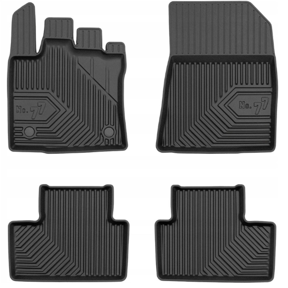 CAR RUBBER FLOOR MATS BLACK RENAULT CAPTUR II (2019-...) NO.77 FROGUM