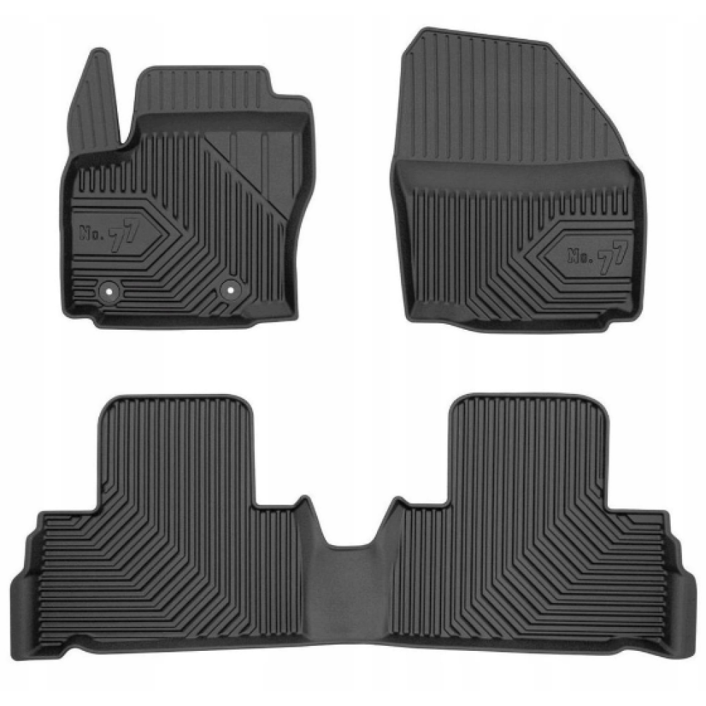 CAR RUBBER FLOOR MATS BLACK FORD S-MAX (2006-2014) NO.77 FROGUM