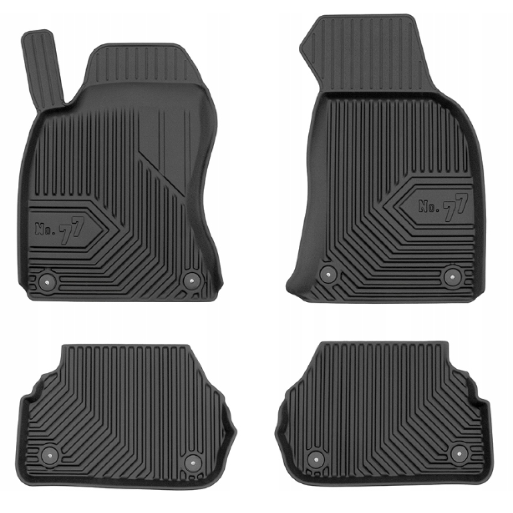 CAR RUBBER FLOOR MATS BLACK AUDI A6 C5 (2000-2005) NO.77 FROGUM