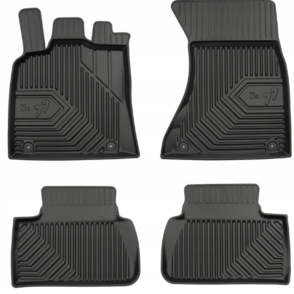 CAR RUBBER FLOOR MATS BLACK PORSCHE MACAN (2014-...) NO.77 FROGUM