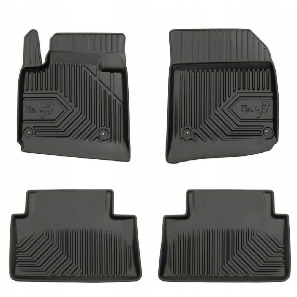 CAR RUBBER FLOOR MATS BLACK CITROEN C5 (2008-2017) NO.77 FROGUM