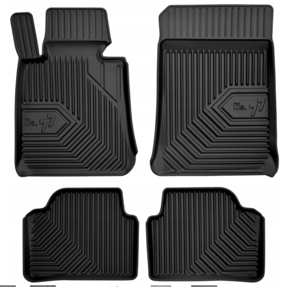 CAR RUBBER FLOOR MATS BLACK BMW 3 E90/E91 (2005-2012) NO.77 FROGUM