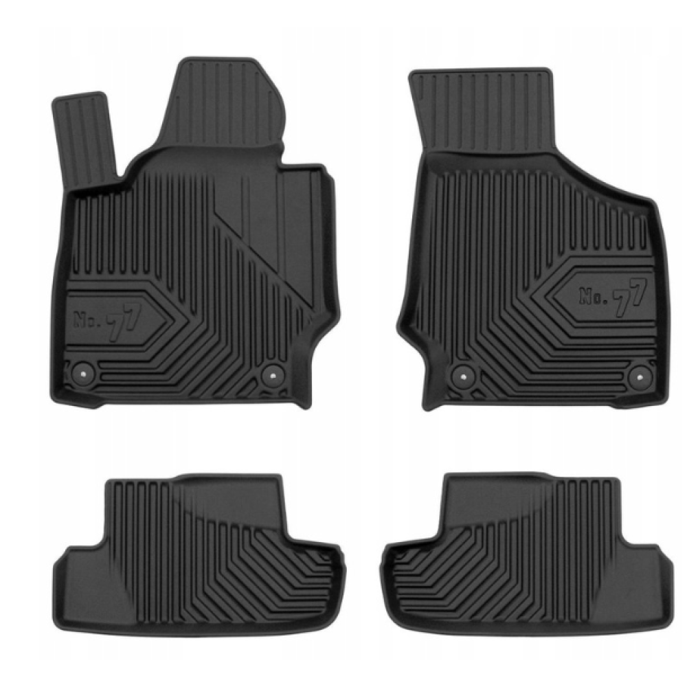 CAR RUBBER FLOOR MATS BLACK AUDI TT II (2006-2014) NO.77 FROGUM