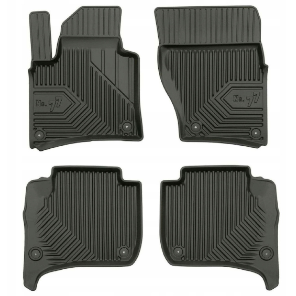 CAR RUBBER FLOOR MATS BLACK PORSCHE CAYENNE II (2010-2017) NO.77 FROGUM