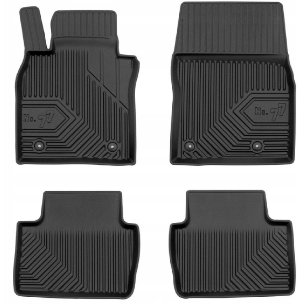 CAR RUBBER FLOOR MATS BLACK  MAZDA CX-30 (2019-...) NO.77 FROGUM
