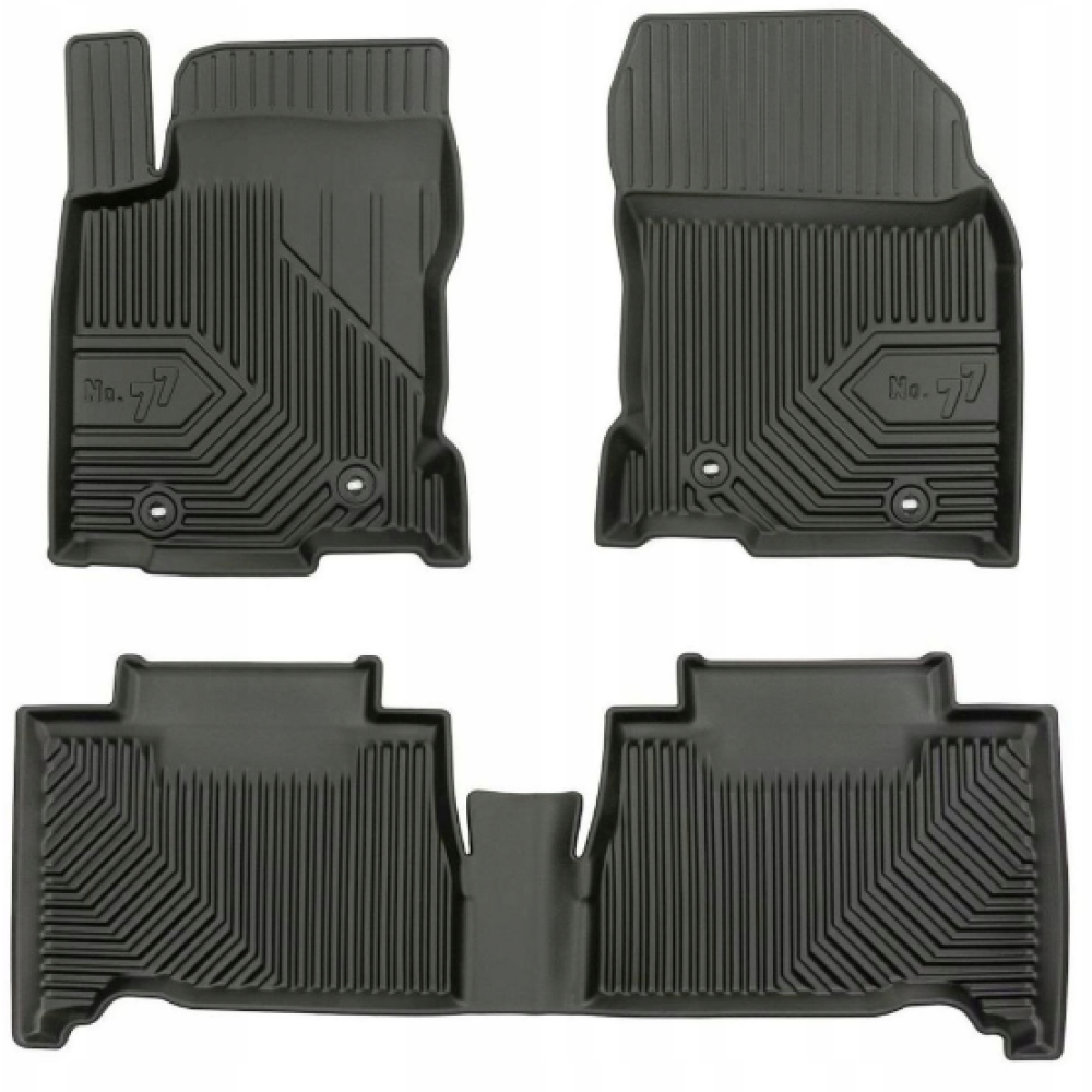 CAR RUBBER FLOOR MATS BLACK LEXUS NX (2014-...) NO.77 FROGUM