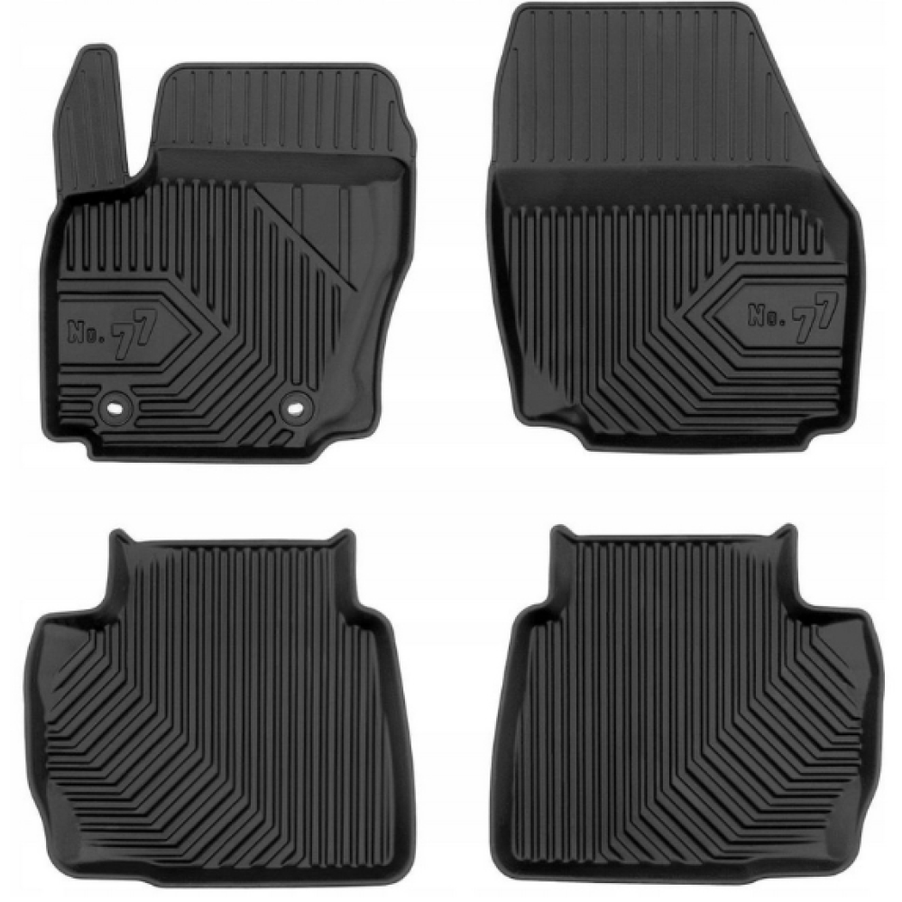 CAR RUBBER FLOOR MATS BLACK FORD MONDEO (25 cm)(2007-2014) NO.77 FROGUM