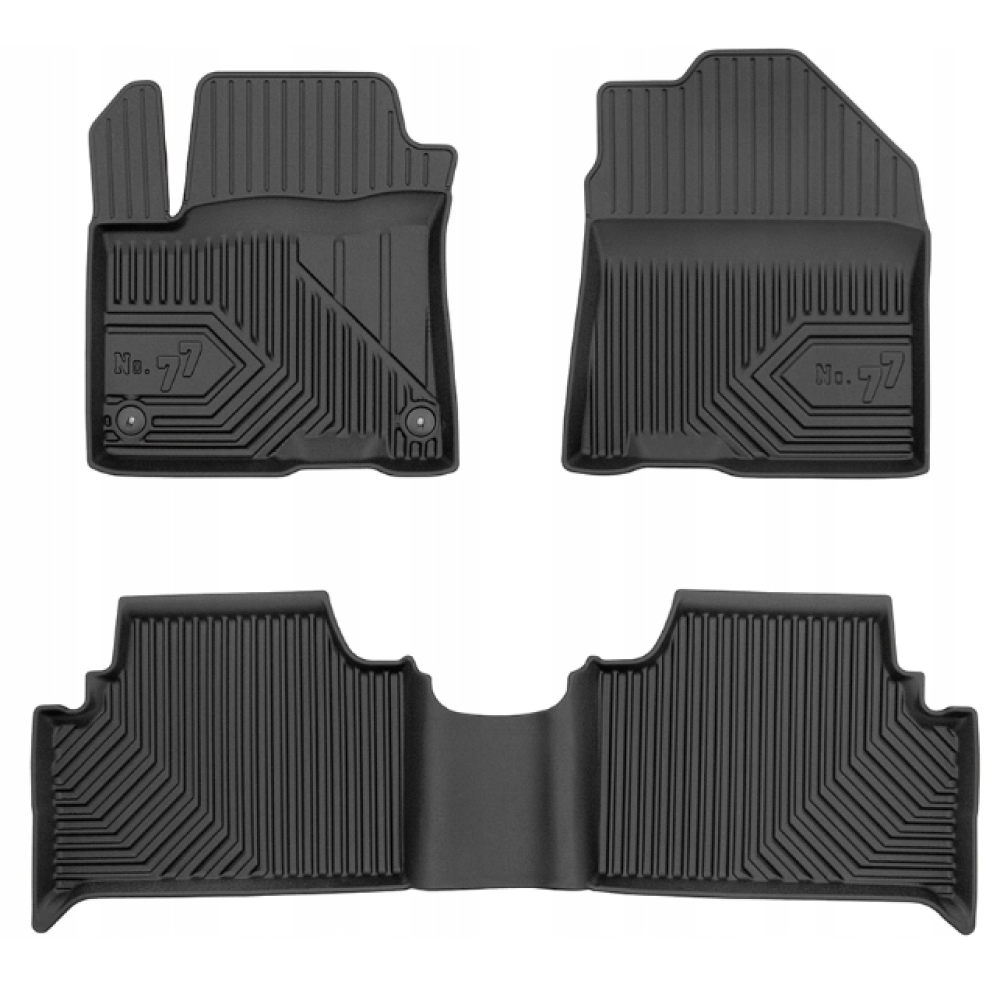 CAR RUBBER FLOOR MATS BLACK HYUNDAI KONA ELECTRIC (2018-...) NO.77 FROGUM