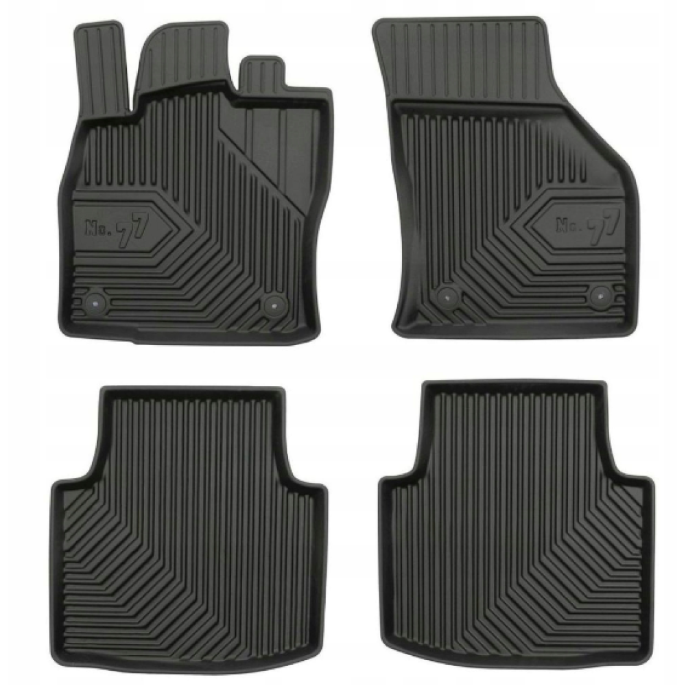 CAR RUBBER FLOOR MATS BLACK SKODA SUPERB III (2015-...) NO.77 FROGUM