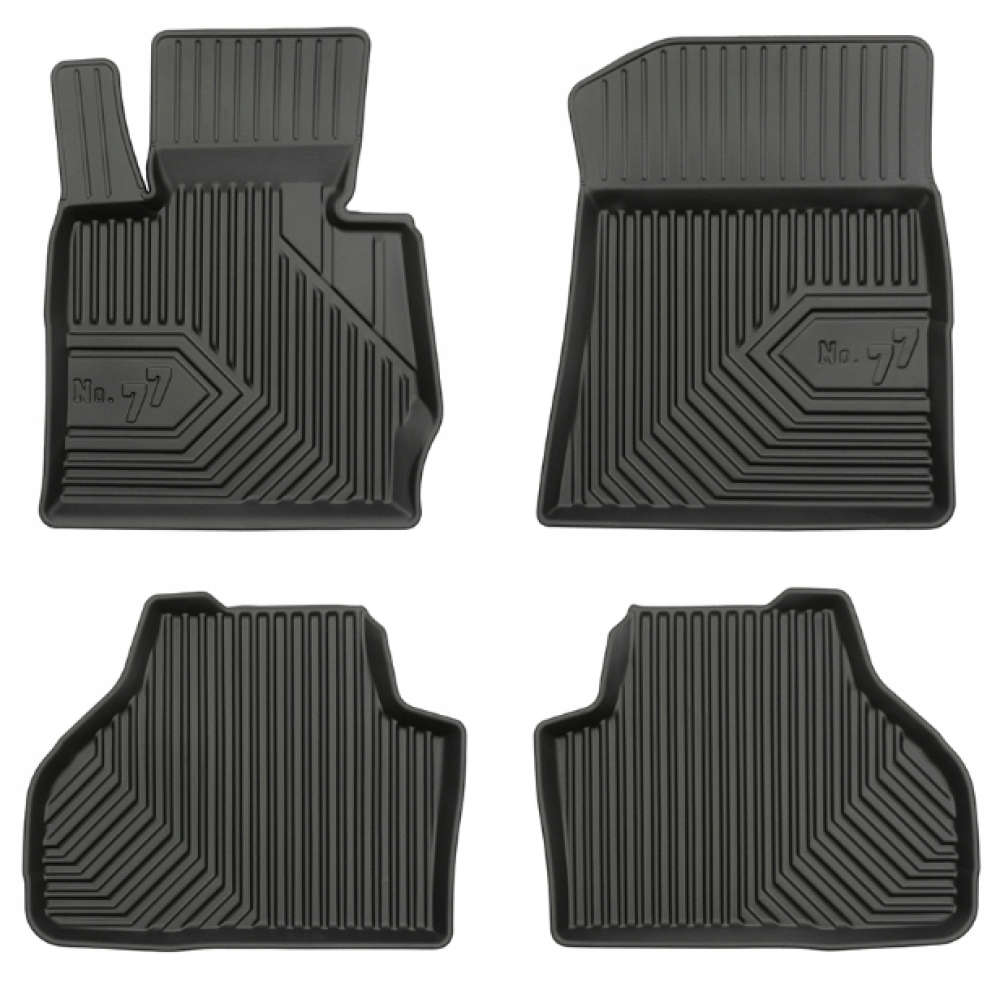 CAR RUBBER FLOOR MATS BLACK BMW X3 F25 (2010-2017) NO.77 FROGUM