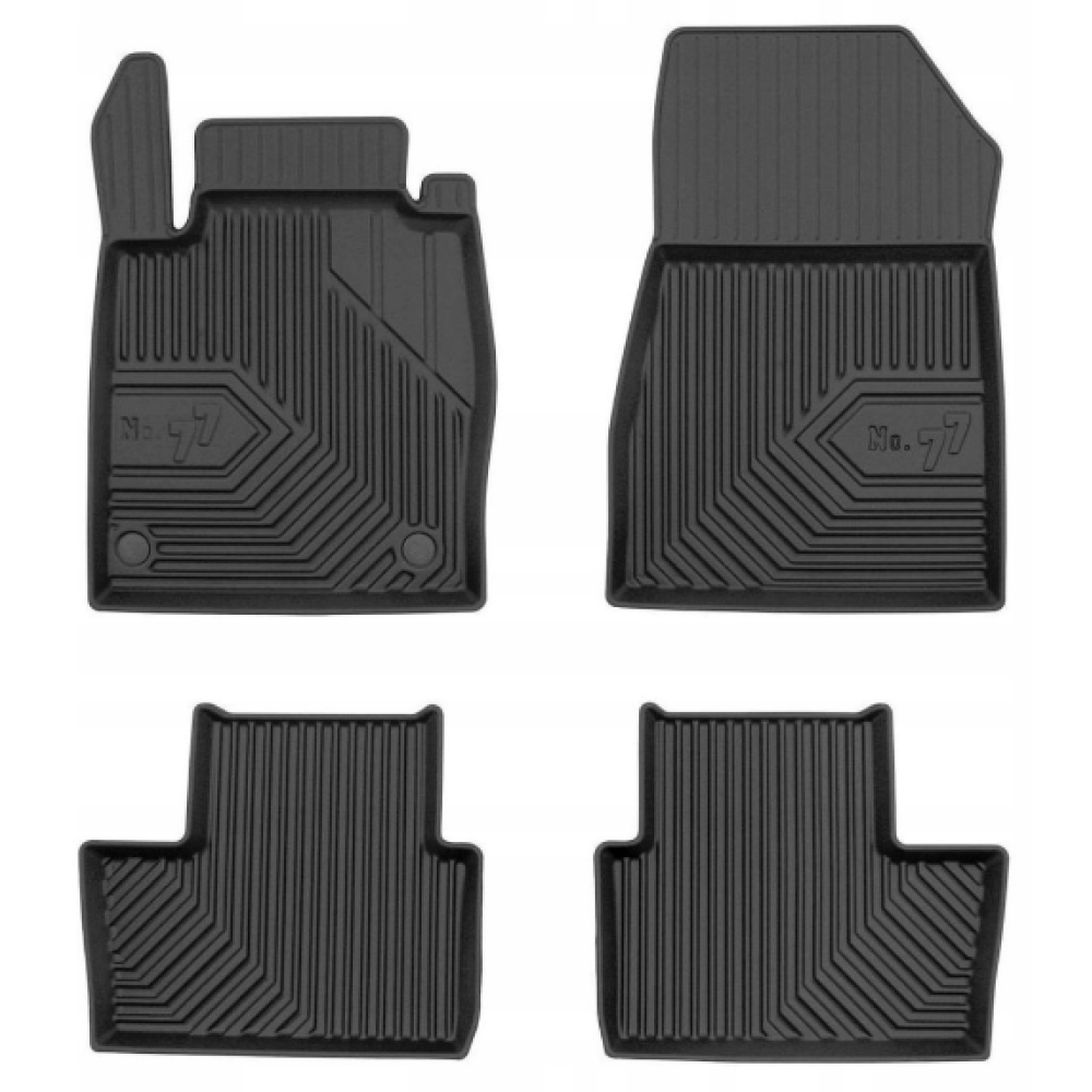 CAR RUBBER FLOOR MATS BLACK NISSAN JUKE II (2019-...) NO.77 FROGUM