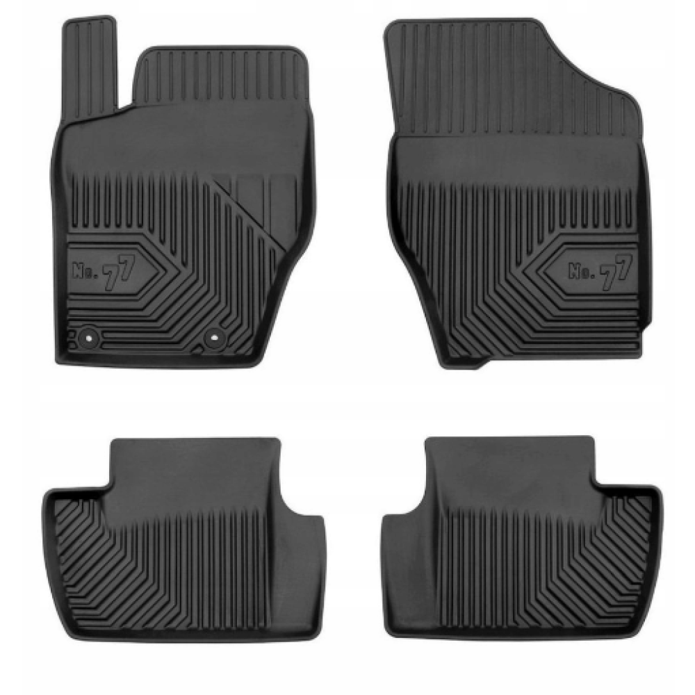 CAR RUBBER FLOOR MATS BLACK CITROEN C4 I (2004-2010) NO.77 FROGUM