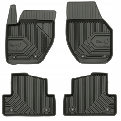 CAR RUBBER FLOOR MATS BLACK VOLVO V40 (2012-2019) NO.77 FROGUM