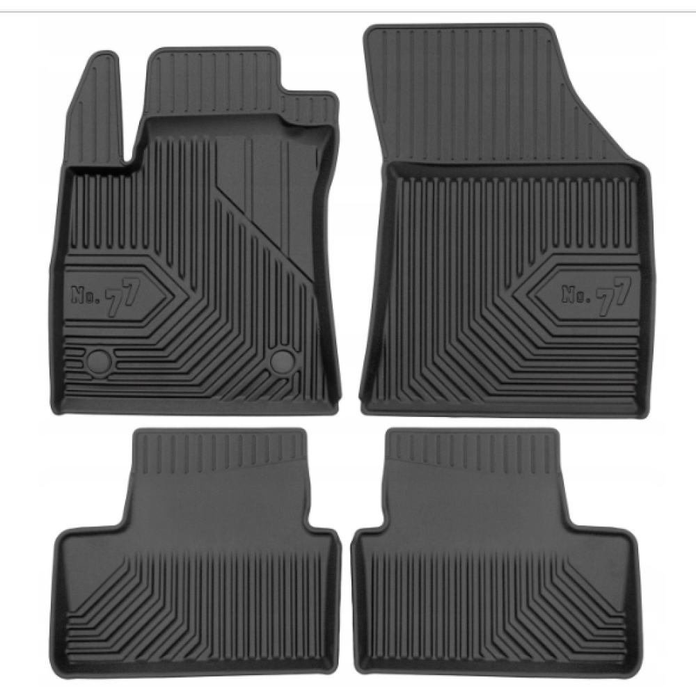 CAR RUBBER FLOOR MATS BLACK RENAULT MEGANE IV (2015-...) NO.77 FROGUM