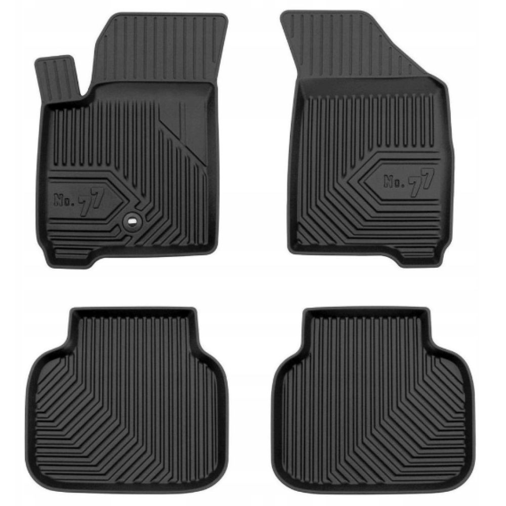 CAR RUBBER FLOOR MATS BLACK FIAT FREEMONT (2011-2015) NO.77 FROGUM