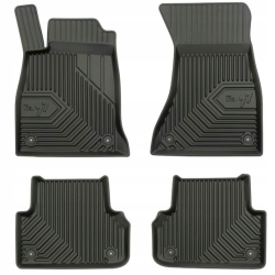 CAR RUBBER FLOOR MATS BLACK AUDI A4 (2015-...) NO.77 FROGUM