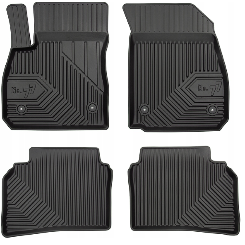 CAR RUBBER FLOOR MATS BLACK OPEL INSIGNIA B (2017-...) NO.77 FROGUM