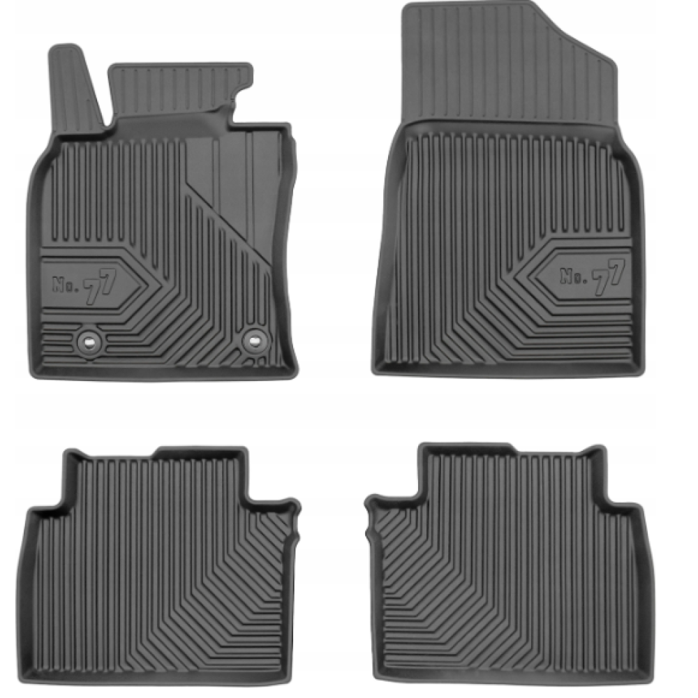CAR RUBBER FLOOR MATS BLACK TOYOTA CAMRY IX (2018-...) NO.77 FROGUM